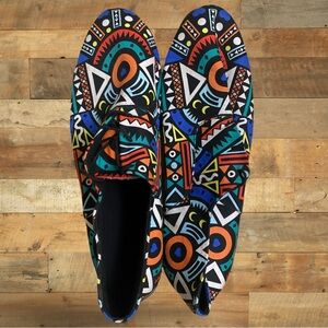 Crazy Multicolor Pattern Dress Shoes Size Not Listed